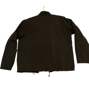 The North Face Mens XL Black Fleece Lined DBL LOGO Outdoor Jacket Adjustable Hem